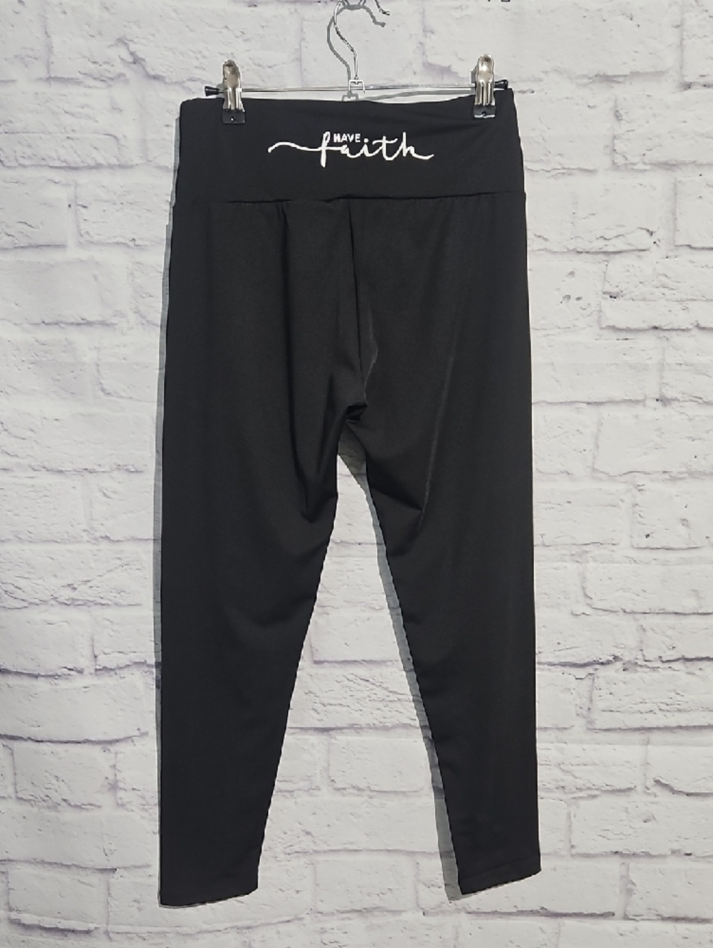 Have Faith Classic High-Waist Black Women's Leggings